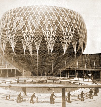 Professor Kings captive balloon, The Pioneer, Manhattan Beach Resort, California, 1879 by American Photographer